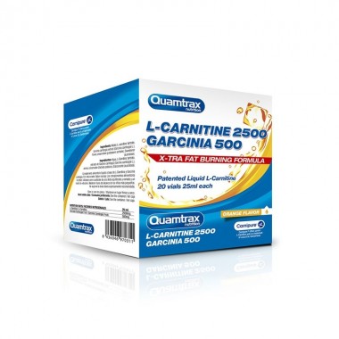 L-Carnitina 2500 + Garcinia 500 - 20 viales - Naranja (QUAMTRAX)