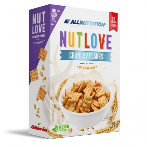 NUTLOVE CRUNCHY FLAKES WITH CINNAMON 300GR (ALLNUTRITION)