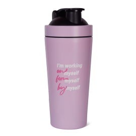 SHAKER MEZCLADOR DE ACERO INOXIDABLE "MYSELF ROSA" 740ML - (Quamtrax)