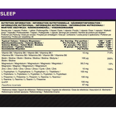 Daily Support Sleep 30CAPS (Optimun Nutrition)
