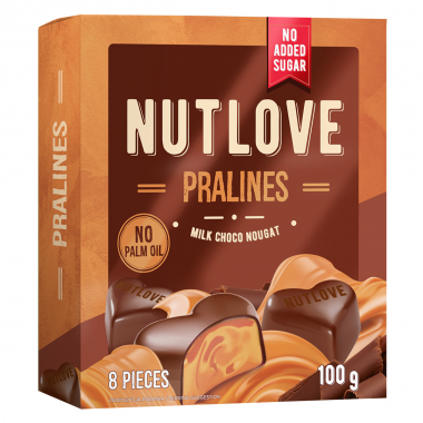 Nutlove Pralines Milk Choco Nougat 100G - Allnutrition